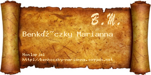 Benkóczky Marianna névjegykártya