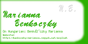 marianna benkoczky business card